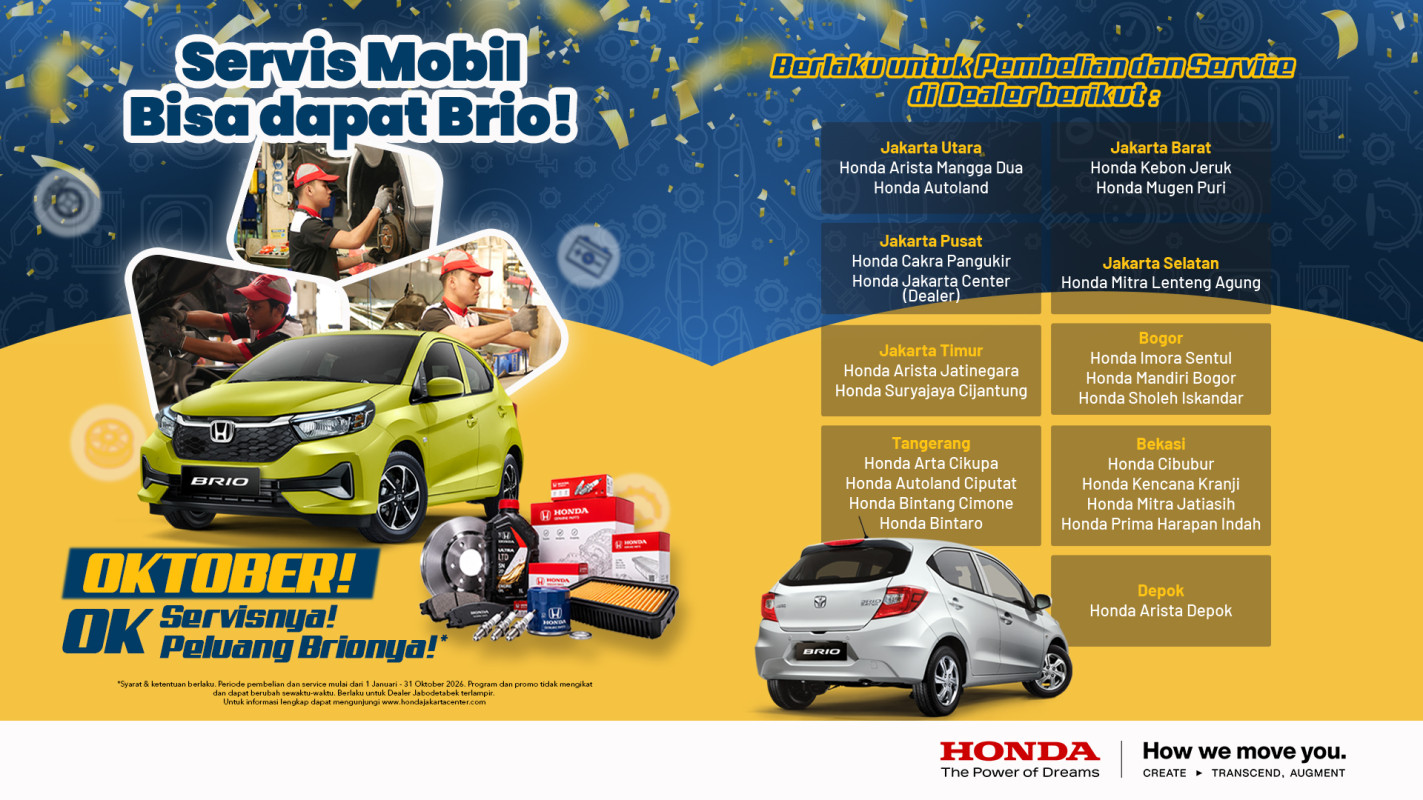 Service Mobil Bisa Dapat Brio